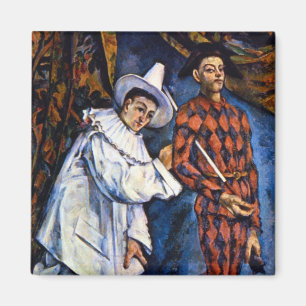 Pierrot und Harlekin, Mardi Gras von Paul Cezanne Magnet