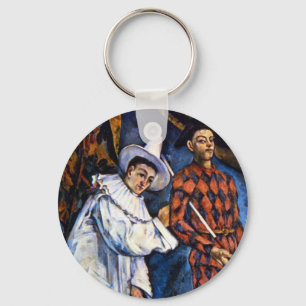 Pierrot und Harlekin, Mardi Gras von Paul Cézanne Schlüsselanhänger