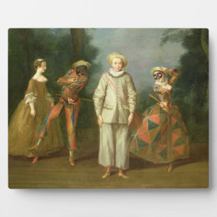 Pierrot und Harlequin Fotoplatte