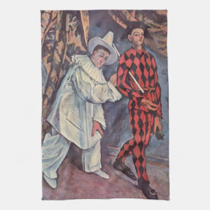 Pierrot und Harlequin Geschirrtuch