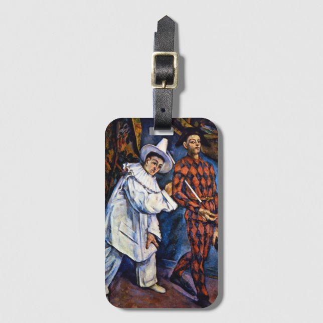 Pierrot und Harlequin, Mardi Gras von Paul Cezanne Gepäckanhänger (Vorderseite Vertikal)