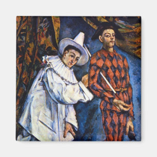 Pierrot und Harlequin, Mardi Gras von Paul Cezanne Magnet
