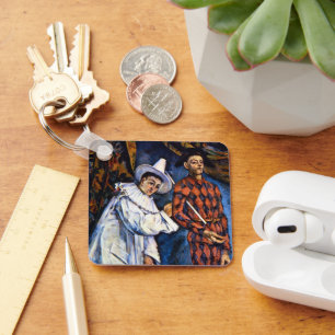 Pierrot und Harlequin, Mardi Gras von Paul Cezanne Schlüsselanhänger