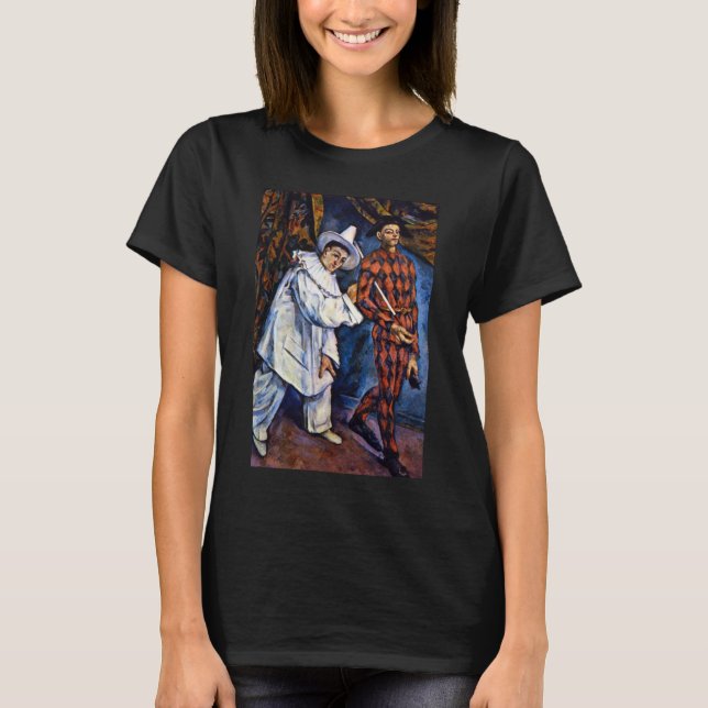 Pierrot und Harlequin, Mardi Gras von Paul Cezanne T-Shirt (Vorderseite)