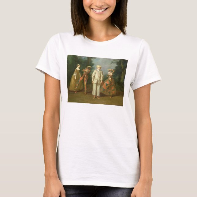 Pierrot und Harlequin T-Shirt (Vorderseite)