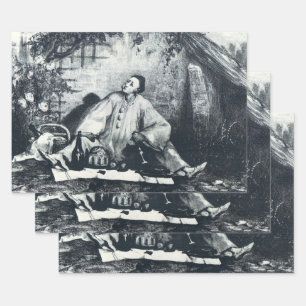 Pierrot-Vergangenheit Geschenkpapier Set