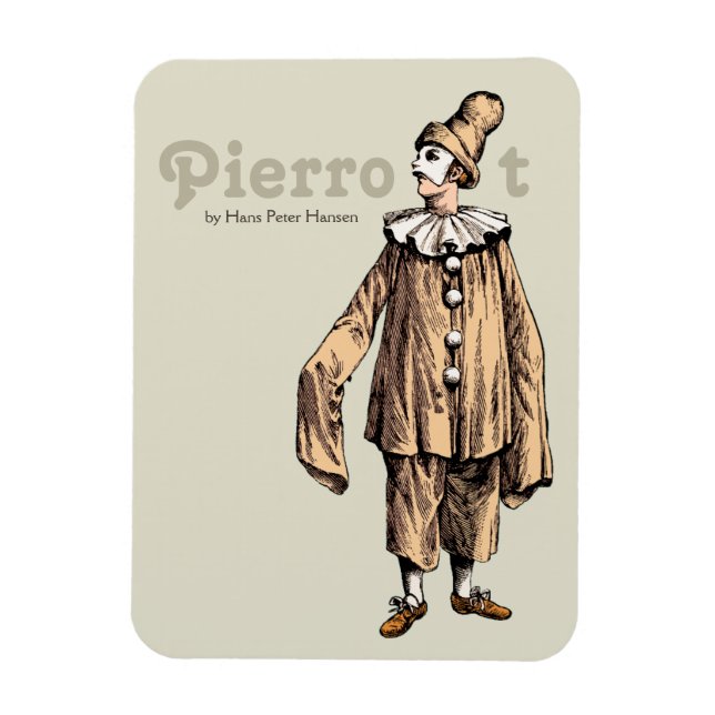Pierrot von Hans Peter Hansen CC0176 Magnet (Vertikal)