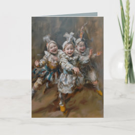 Pierrots - Faltkarte Karte