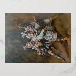 Pierrots - Foil Postcards Folien Feiertagspostkarte