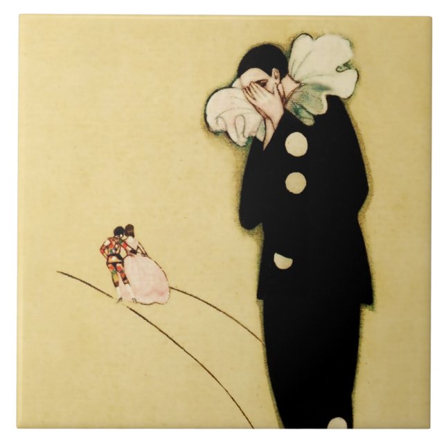 Pierrot's Lost Liebe von Sophia Chiostri Fliese (Vorderseite)