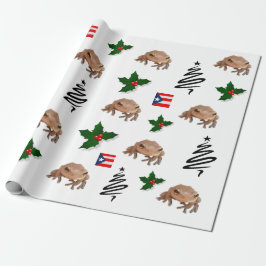 PIERTO RICO FLAG UND COQUI GESCHENKPAPIER