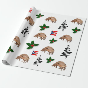 PIERTO RICO FLAG UND COQUI GESCHENKPAPIER