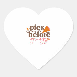 Pies Before Typ Girls Kinder Kleinkind Erntedank Herz-Aufkleber