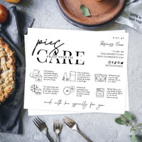 Pies Care Instructions Minimal Modern Logo Bakery