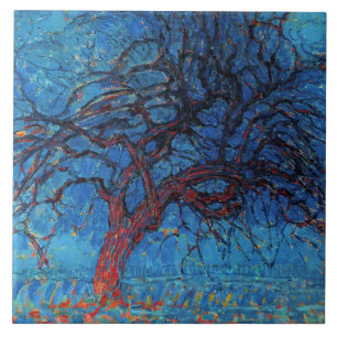 Piet Mondrian, Abend: Roter Baum Fliese