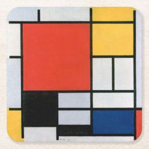 Piet Mondrian Abstrakt Rechteckiger Pappuntersetzer
