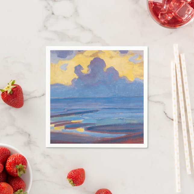Piet Mondrian Am Meer Berühmtes Gemälde Serviette (Beispiel)
