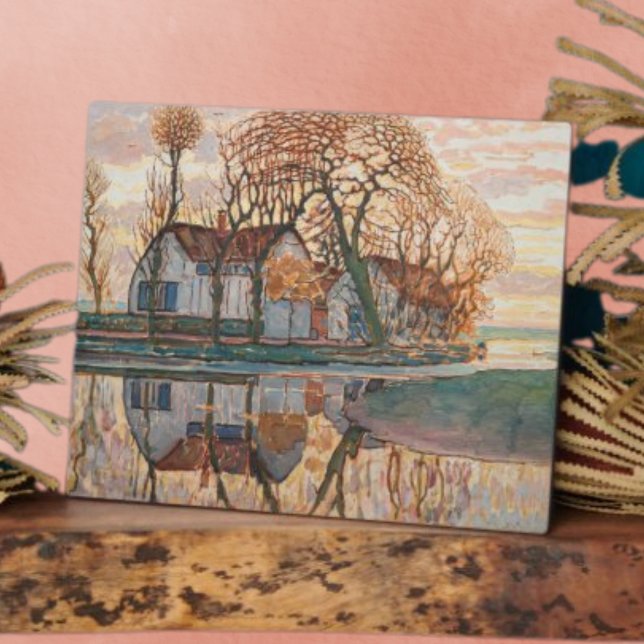 Piet Mondrian - Bauernhof bei Duivendrecht Reprint Fotoplatte (Von Creator hochgeladen)