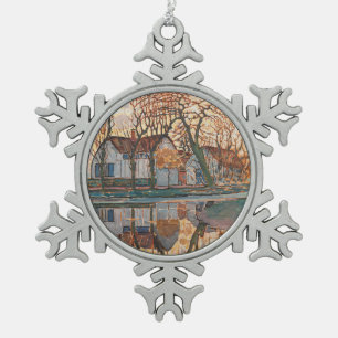 Piet Mondrian - Bauernhof in der Nähe von Duivend Schneeflocken Zinn-Ornament