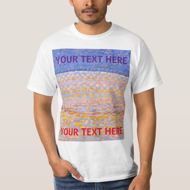 Piet Mondrian Berühmte Maldüne III Custom T-Shirt (Vorderseite)