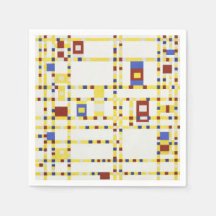 Piet Mondrian Broadway Boogie Woogie Abstrakte Kun Serviette