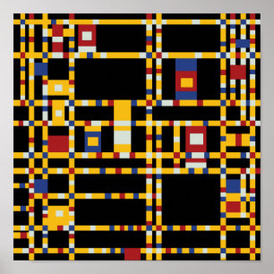 Piet Mondrian - Broadway Boogie Woogie Moderne Kun Poster