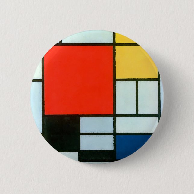 Piet Mondrian Button (Vorderseite)