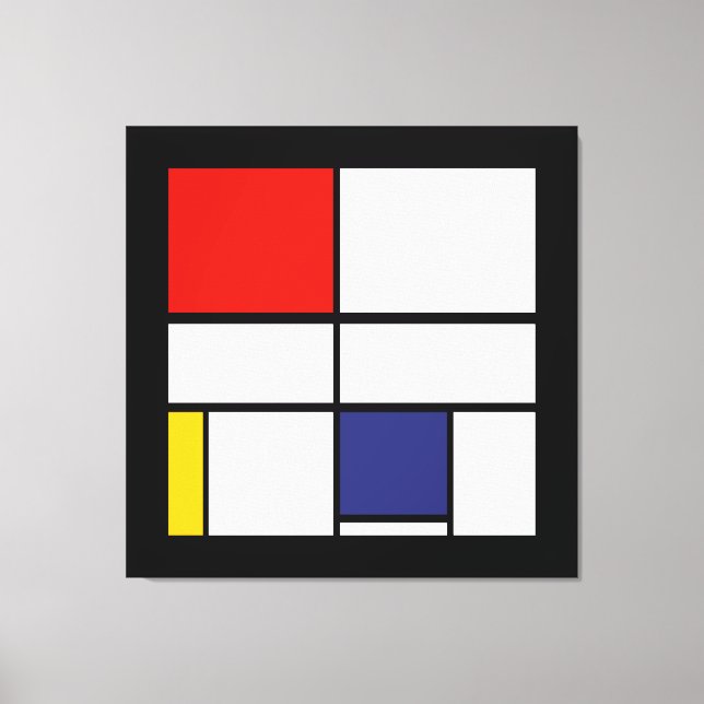 Piet Mondrian, Composition C Leinwanddruck (Vorderseite)