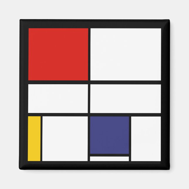 Piet Mondrian, Composition C Magnet (Vorne)