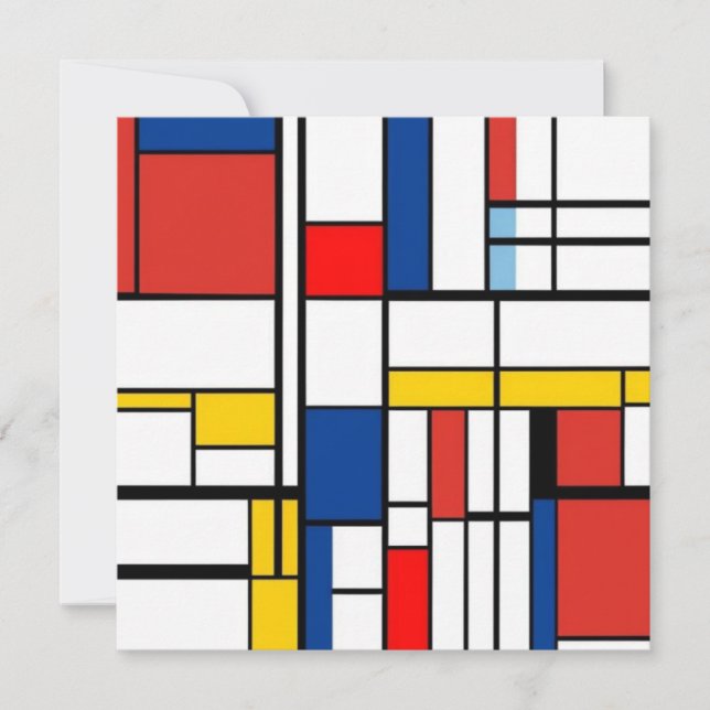 Piet Mondrian Dankeskarte (Vorderseite)