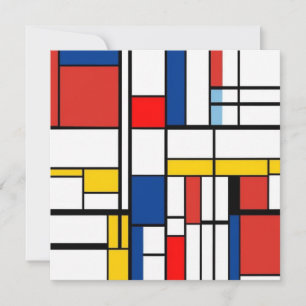 Piet Mondrian Einladung