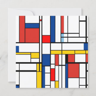 Piet Mondrian Einladung