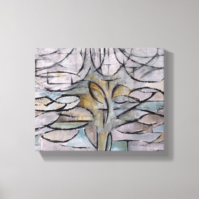 PIET MONDRIAN FLOWERING APPLE BAUM, Abstrakter Dru Leinwanddruck (Vorderseite)