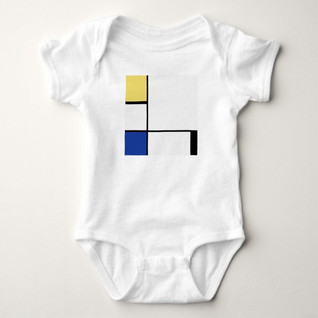 Piet Mondrian - Geometrisch Abstrakt Baby Strampler (Vorderseite)