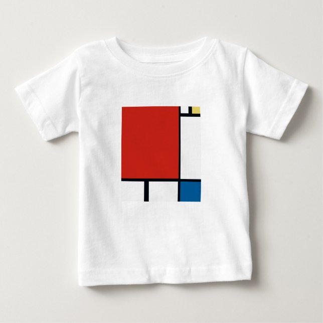 Piet Mondrian - Geometrisch Abstrakt Baby T-shirt (Vorderseite)