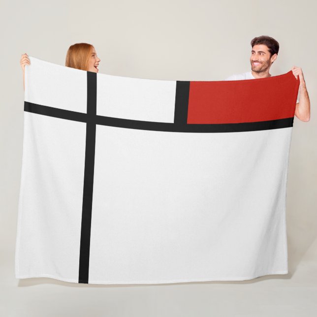 Piet Mondrian - Geometrisch Abstrakt Fleecedecke (Beispiel)