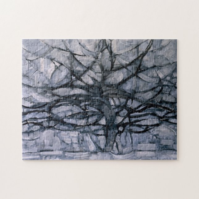 Piet Mondrian Gray Tree Puzzle (Horizontal)