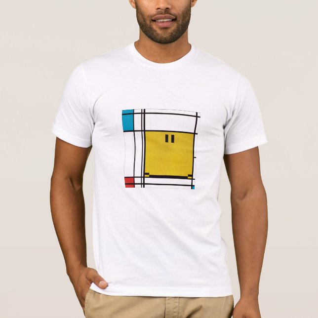Piet Mondrian Happy Face T - Shirt (Vorderseite)