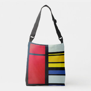 Piet Mondrian Inspirierte Abstrakte Body-Cross-Tas Tragetaschen Mit Langen Trägern
