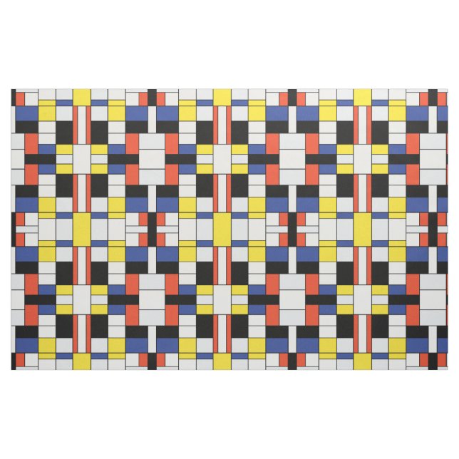 Piet Mondrian Komposition A - Abstrakte Moderne Ku Stoff (Fat Quarter (45,7 x 55,9 cm))