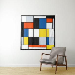 Piet Mondrian Komposition A - Abstrakte Moderne Ku Wandteppich