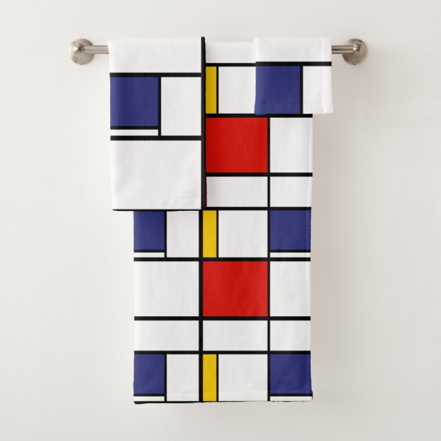 Piet Mondrian, Komposition C Badhandtuch Set (Insitu)