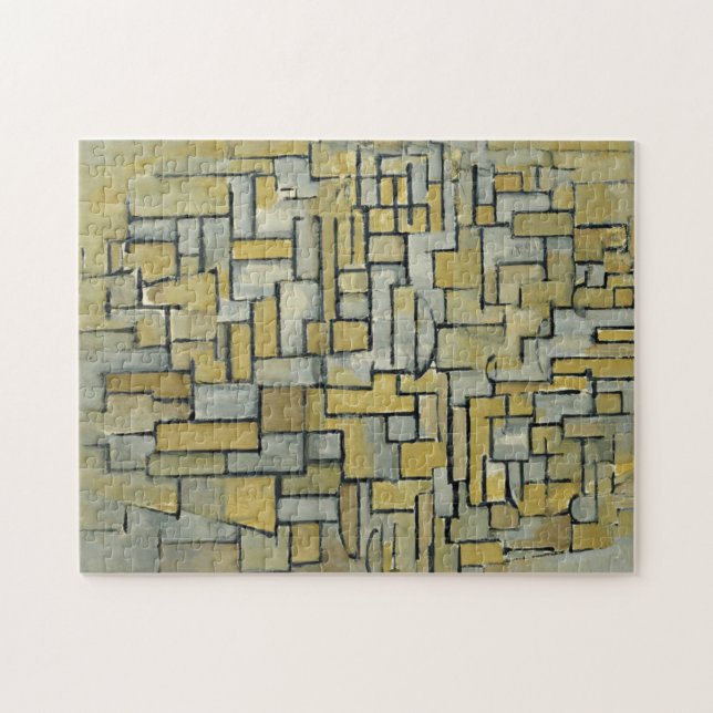 Piet Mondrian Komposition in Braun und Grau Puzzle (Horizontal)