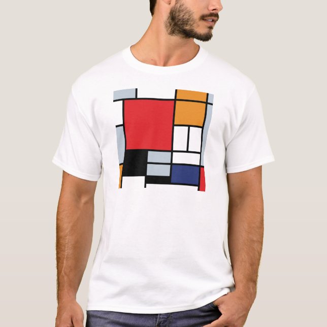 Piet Mondrian - Komposition mit großem rotem Flugz T-Shirt (Vorderseite)