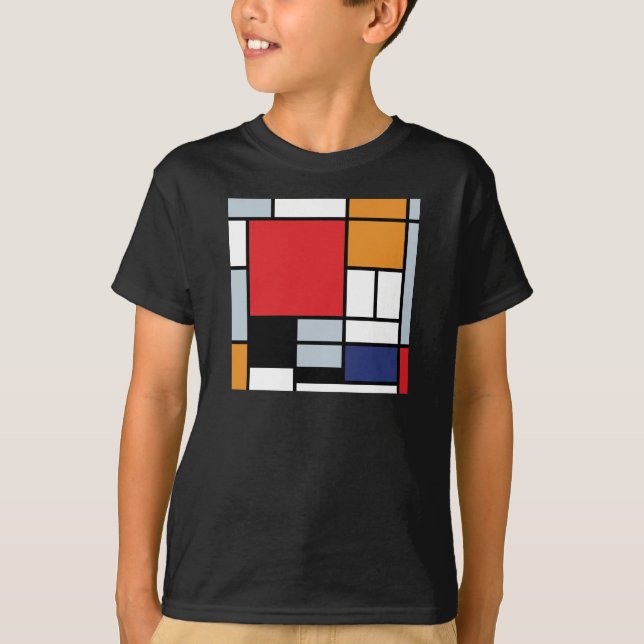 Piet Mondrian - Komposition mit großem rotem Flugz T-Shirt (Vorderseite)