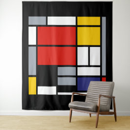Piet Mondrian, Komposition mit großem rotem Flugze Wandteppich