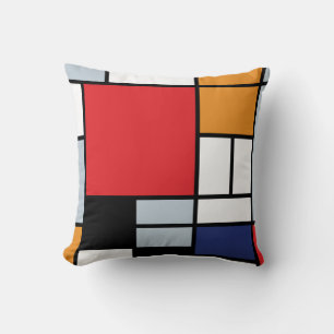 Piet Mondrian - Komposition mit großer roter Ebene Kissen