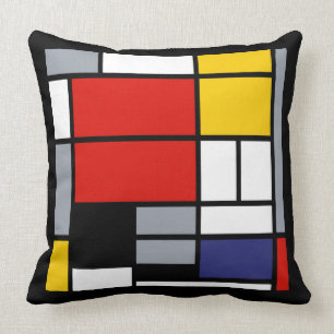 Piet Mondrian, Komposition mit großer roter Fläche Kissen