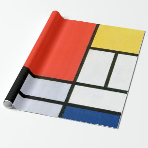 Piet Mondrian Komposition Rot Gelb Blau Schwarz Geschenkpapier