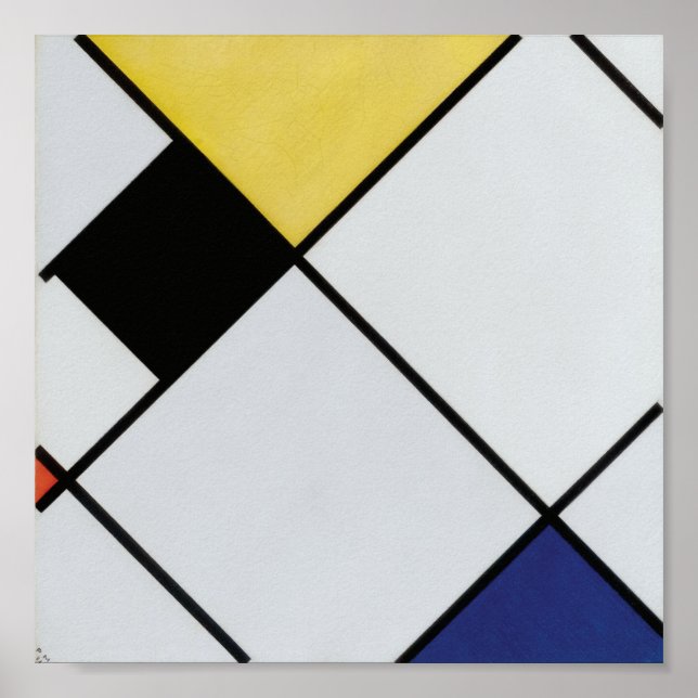 Piet Mondrian Lozenge Komposition Gemälde Poster (Vorne)